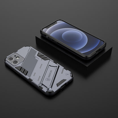 iPhone 12 mini Shockproof Phone Case - Punk Armor 2-in-1 PC + TPU with Invisible Holder