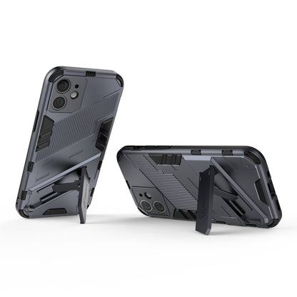 iPhone 12 mini Shockproof Phone Case - Punk Armor 2-in-1 PC + TPU with Invisible Holder