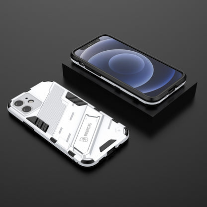 iPhone 12 mini Shockproof Phone Case - Punk Armor 2-in-1 PC + TPU with Invisible Holder