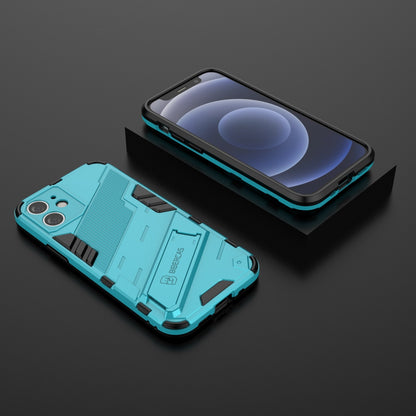 iPhone 12 mini Shockproof Phone Case - Punk Armor 2-in-1 PC + TPU with Invisible Holder