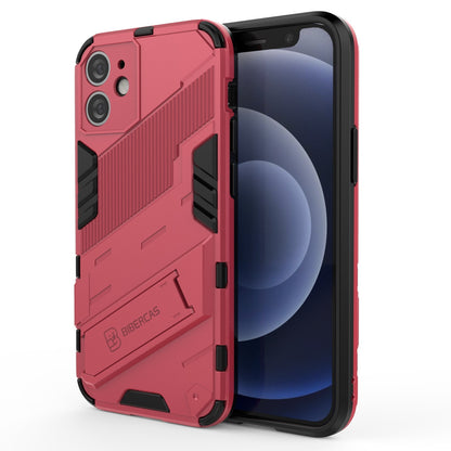 iPhone 12 mini Shockproof Phone Case - Punk Armor 2-in-1 PC + TPU with Invisible Holder