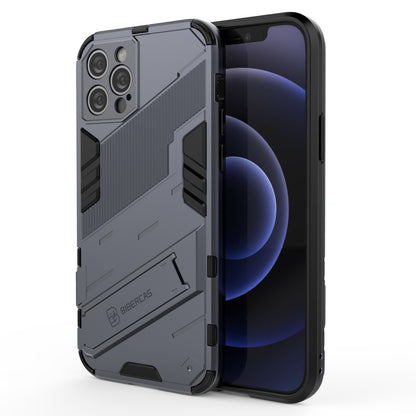 iPhone 12 Pro Shockproof Phone Case - Punk Armor 2-in-1 PC + TPU with Invisible Holder