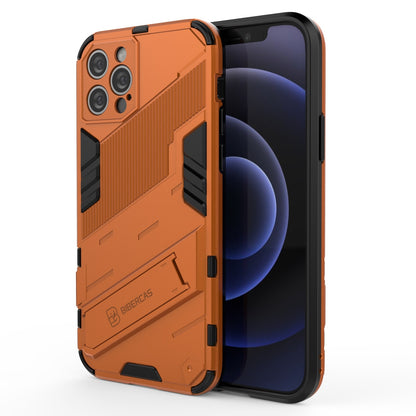 iPhone 12 Pro Shockproof Phone Case - Punk Armor 2-in-1 PC + TPU with Invisible Holder