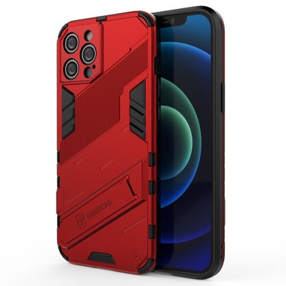 iPhone 12 Pro Max Shockproof Phone Case - Punk Armor 2-in-1 PC + TPU with Invisible Holder