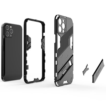 iPhone 12 Pro Max Shockproof Phone Case - Punk Armor 2-in-1 PC + TPU with Invisible Holder