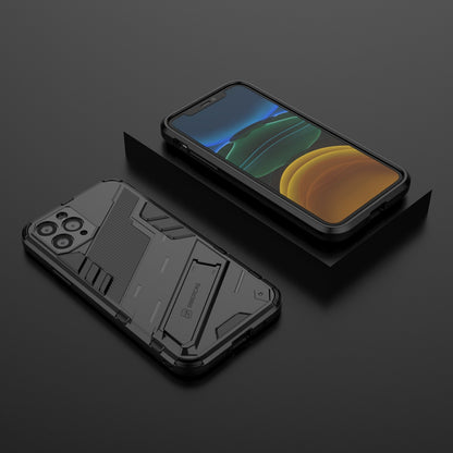 iPhone 11 Pro Shockproof Phone Case - Punk Armor 2-in-1 PC + TPU with Invisible Holder