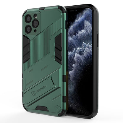 iPhone 11 Pro Shockproof Phone Case - Punk Armor 2-in-1 PC + TPU with Invisible Holder