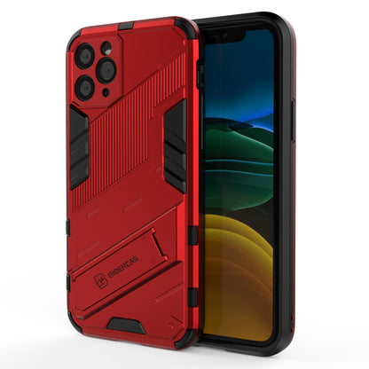iPhone 11 Shockproof Phone Case - Punk Armor 2-in-1 PC + TPU with Invisible Holder