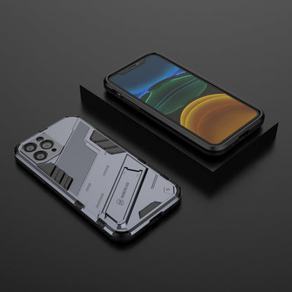 iPhone 11 Shockproof Phone Case - Punk Armor 2-in-1 PC + TPU with Invisible Holder