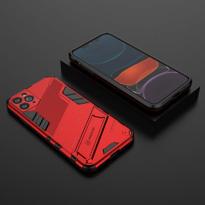 iPhone 11 Pro Max Shockproof Phone Case - Punk Armor 2-in-1 PC + TPU with Invisible Holder