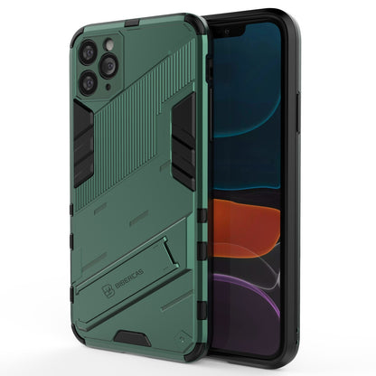 iPhone 11 Pro Max Shockproof Phone Case - Punk Armor 2-in-1 PC + TPU with Invisible Holder