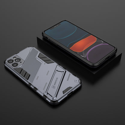 iPhone 11 Pro Max Shockproof Phone Case - Punk Armor 2-in-1 PC + TPU with Invisible Holder