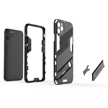 iPhone 11 Pro Max Shockproof Phone Case - Punk Armor 2-in-1 PC + TPU with Invisible Holder