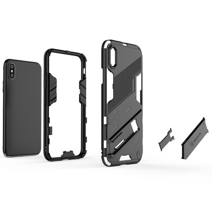 iPhone X/XS Shockproof Phone Case - Punk Armor 2-in-1 PC + TPU with Invisible Holder