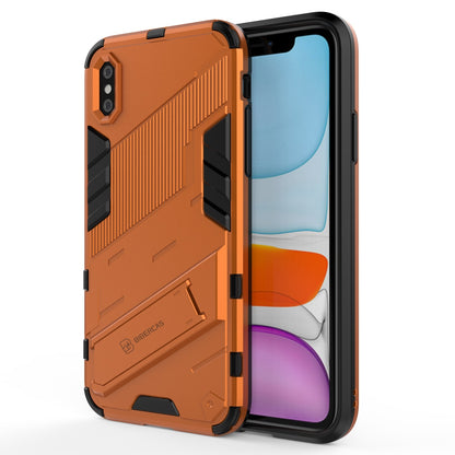 iPhone X/XS Shockproof Phone Case - Punk Armor 2-in-1 PC + TPU with Invisible Holder