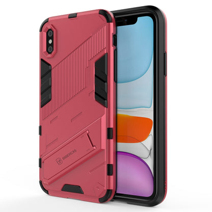 iPhone X/XS Shockproof Phone Case - Punk Armor 2-in-1 PC + TPU with Invisible Holder