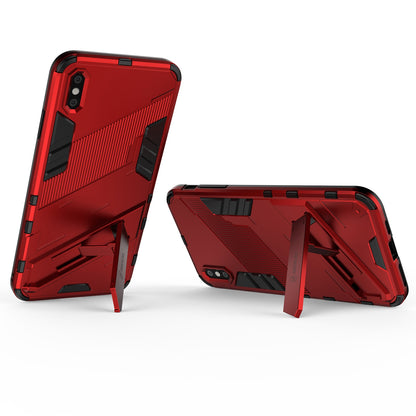 iPhone XS Max Shockproof Phone Case - Punk Armor 2-in-1 PC + TPU with Invisible Holder