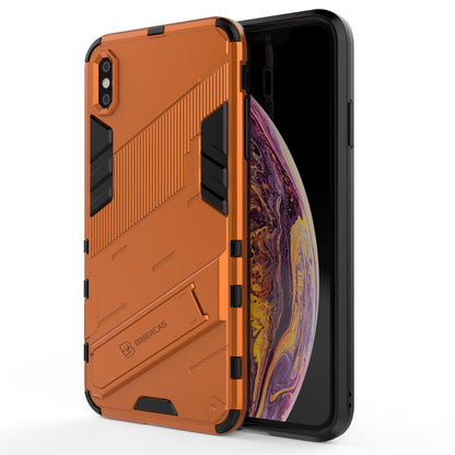 iPhone XS Max Shockproof Phone Case - Punk Armor 2-in-1 PC + TPU with Invisible Holder
