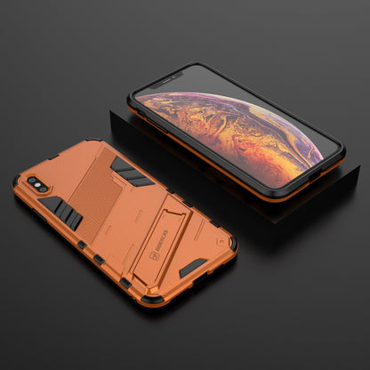 iPhone XS Max Shockproof Phone Case - Punk Armor 2-in-1 PC + TPU with Invisible Holder