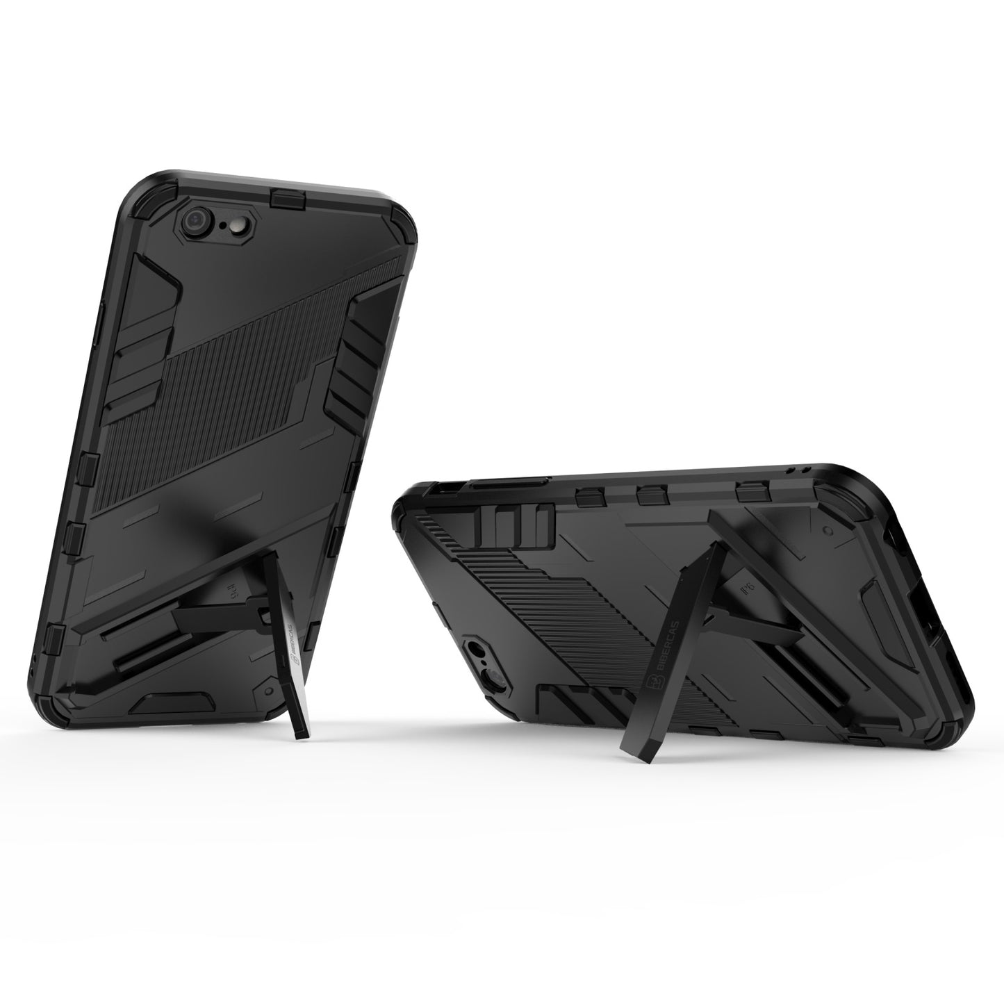 iPhone 6 Shockproof Phone Case - Punk Armor 2-in-1 PC + TPU with Invisible Holder