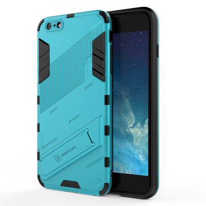 iPhone 6 Plus Shockproof Phone Case - Punk Armor 2-in-1 PC + TPU with Invisible Holder