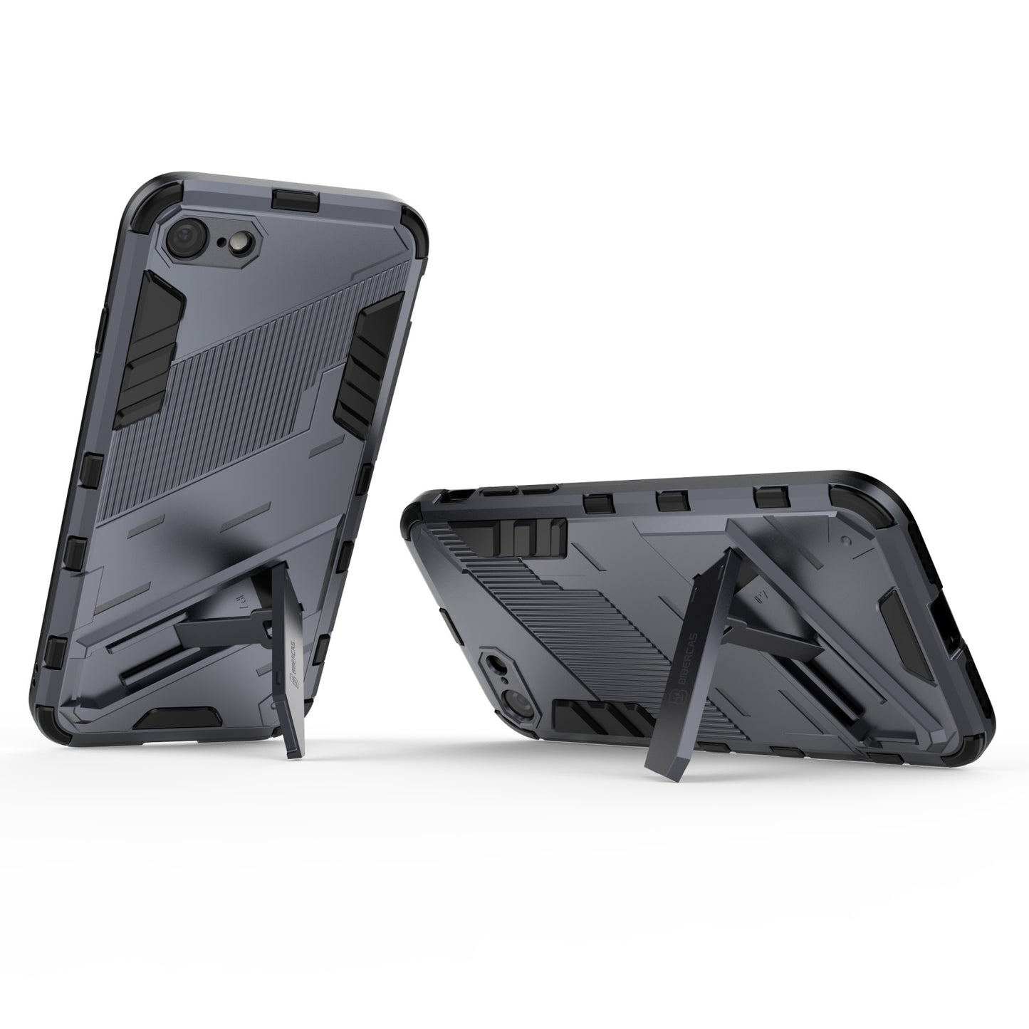 iPhone 7 Shockproof Phone Case - Punk Armor 2-in-1 PC + TPU with Invisible Holder