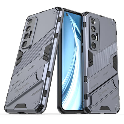 Xiaomi Mi 10S Shockproof Phone Case - Punk Armor 2-in-1 PC + TPU with Invisible Holder