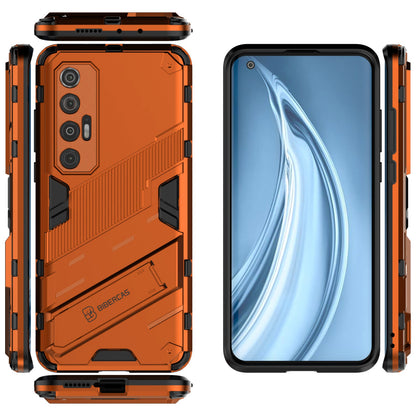 Xiaomi Mi 10S Shockproof Phone Case - Punk Armor 2-in-1 PC + TPU with Invisible Holder