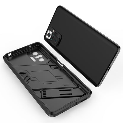 Xiaomi Redmi Note 10 Pro Shockproof Phone Case - Punk Armor 2-in-1 PC + TPU with Invisible Holder