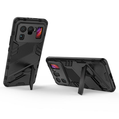 Xiaomi Mi 11 Ultra Shockproof Phone Case - Punk Armor 2-in-1 PC + TPU with Invisible Holder