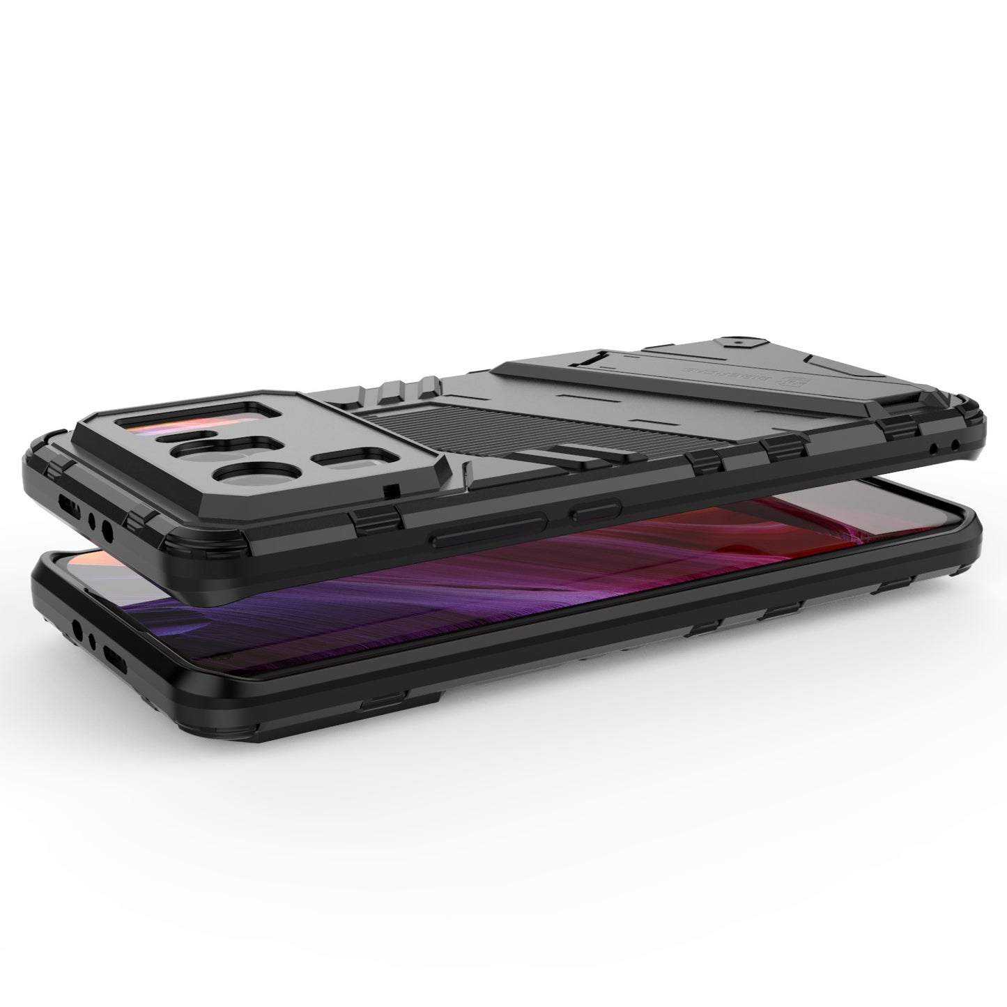 Xiaomi Mi 11 Ultra Shockproof Phone Case - Punk Armor 2-in-1 PC + TPU with Invisible Holder