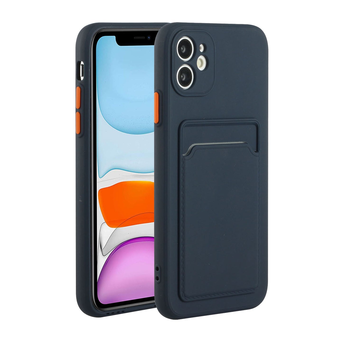 Apple iPhone 12 Mini Shockproof TPU Case with Card Holder - Durable & Lightweight Design