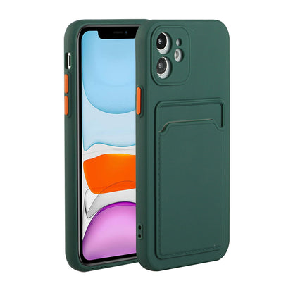 Apple iPhone 12 Mini Shockproof TPU Case with Card Holder - Durable & Lightweight Design