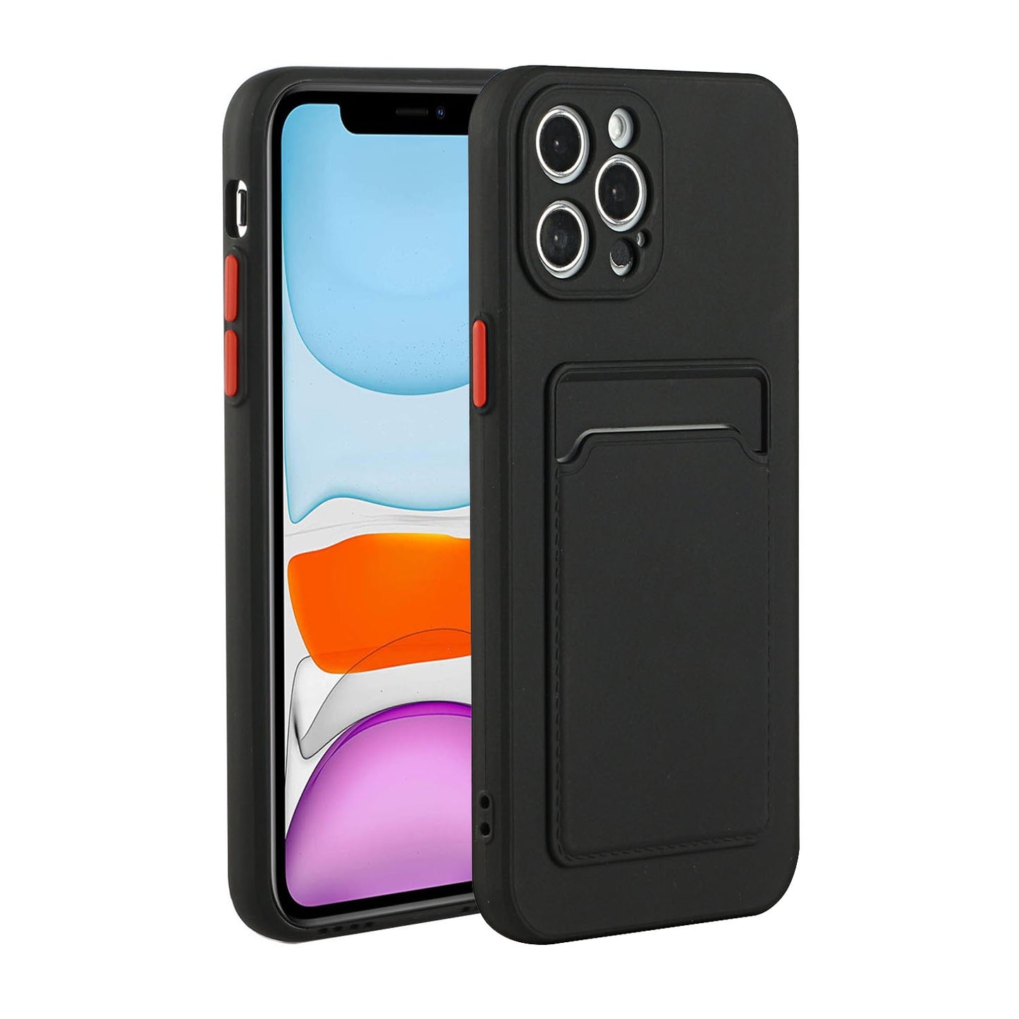 Apple iPhone 12 Pro Shockproof TPU Case with Card Holder - Durable & Lightweight Design