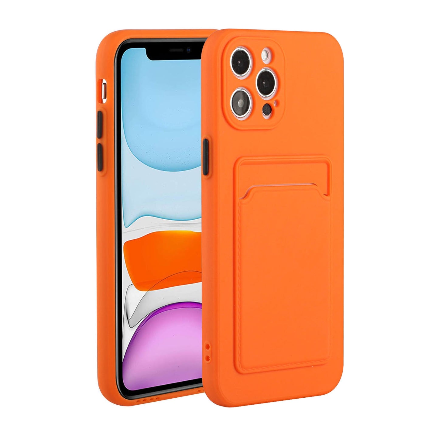 Apple iPhone 12 Pro Shockproof TPU Case with Card Holder - Durable & Lightweight Design