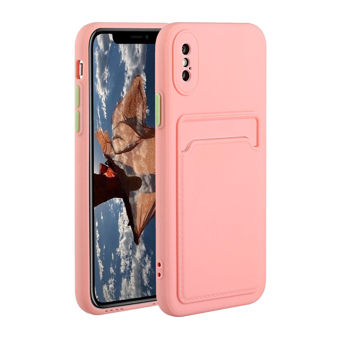 Apple iPhone X/XS Shockproof TPU Case with Card Holder - Durable & Lightweight Design