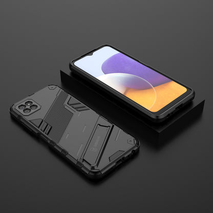 Samsung Galaxy A22 5G Shockproof Phone Case - Punk Armor 2-in-1 PC + TPU with Invisible Holder