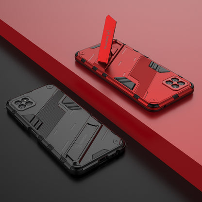 Samsung Galaxy A22 5G Shockproof Phone Case - Punk Armor 2-in-1 PC + TPU with Invisible Holder