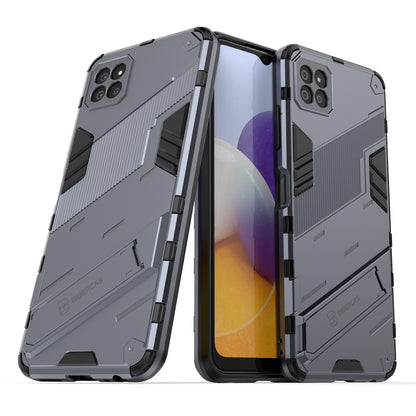 Samsung Galaxy A22 5G Shockproof Phone Case - Punk Armor 2-in-1 PC + TPU with Invisible Holder