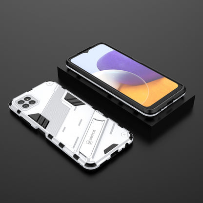 Samsung Galaxy A22 5G Shockproof Phone Case - Punk Armor 2-in-1 PC + TPU with Invisible Holder