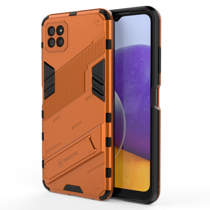 Samsung Galaxy A22 5G Shockproof Phone Case - Punk Armor 2-in-1 PC + TPU with Invisible Holder