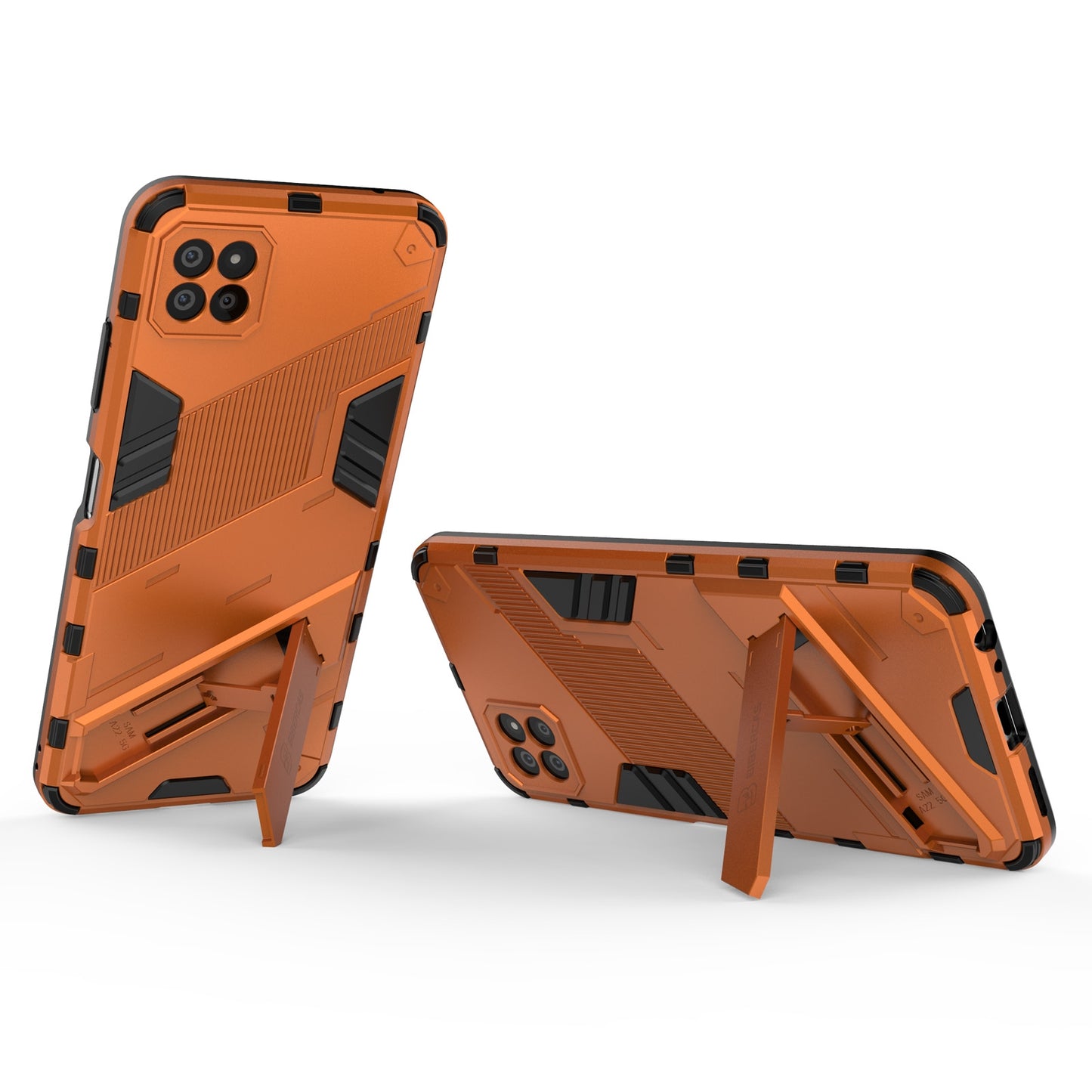 Samsung Galaxy A22 5G Shockproof Phone Case - Punk Armor 2-in-1 PC + TPU with Invisible Holder