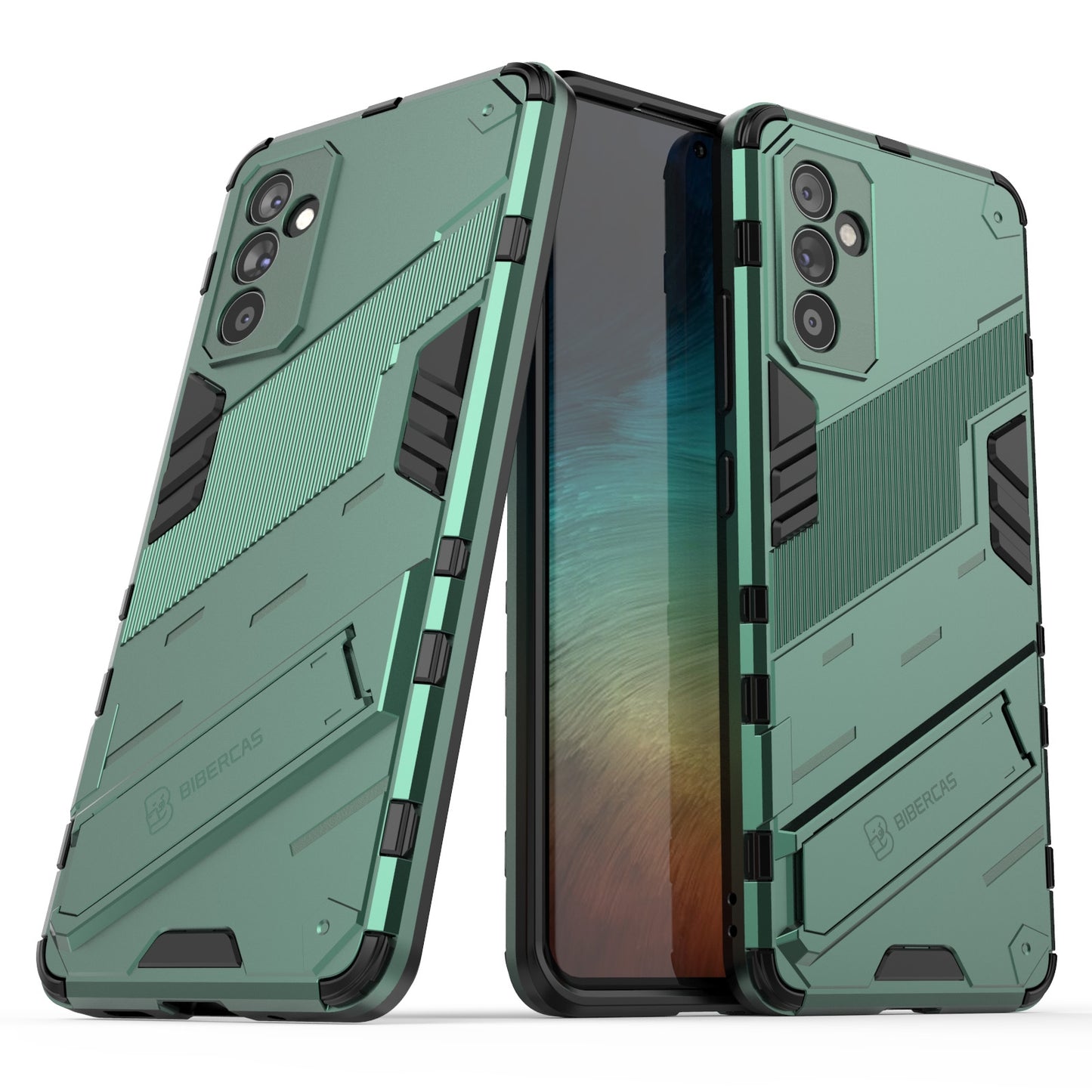 Samsung Galaxy A82 5G Shockproof Phone Case - Punk Armor 2-in-1 PC + TPU with Invisible Holder