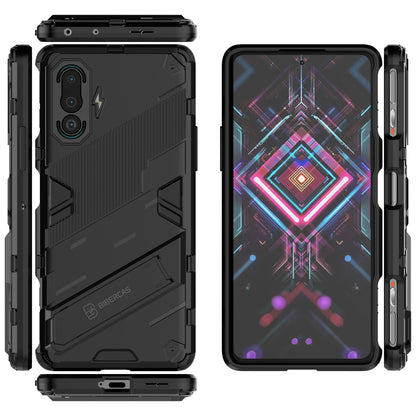 Xiaomi Redmi K40 Gaming Shockproof Phone Case - Punk Armor 2-in-1 PC + TPU with Invisible Holder