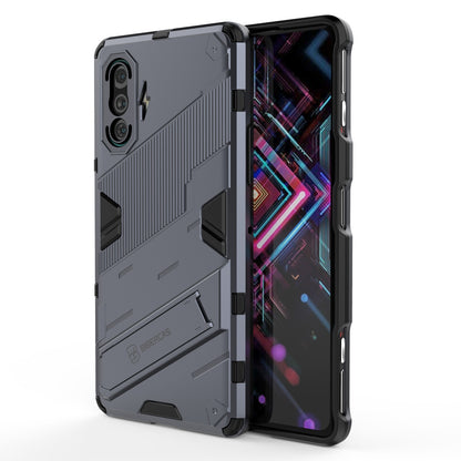 Xiaomi Redmi K40 Gaming Shockproof Phone Case - Punk Armor 2-in-1 PC + TPU with Invisible Holder