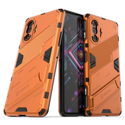 Xiaomi Redmi K40 Gaming Shockproof Phone Case - Punk Armor 2-in-1 PC + TPU with Invisible Holder