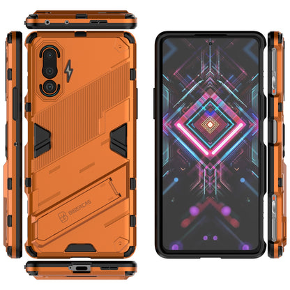 Xiaomi Redmi K40 Gaming Shockproof Phone Case - Punk Armor 2-in-1 PC + TPU with Invisible Holder