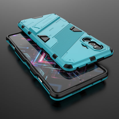 Xiaomi Redmi K40 Gaming Shockproof Phone Case - Punk Armor 2-in-1 PC + TPU with Invisible Holder