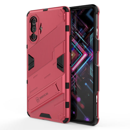 Xiaomi Redmi K40 Gaming Shockproof Phone Case - Punk Armor 2-in-1 PC + TPU with Invisible Holder