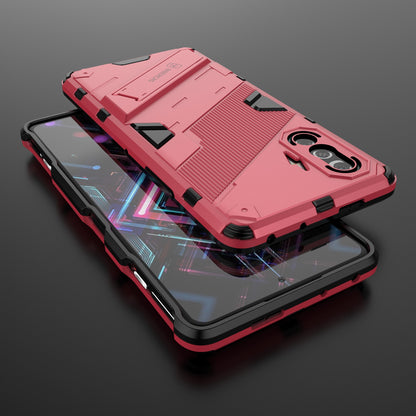 Xiaomi Redmi K40 Gaming Shockproof Phone Case - Punk Armor 2-in-1 PC + TPU with Invisible Holder